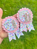 Rainbow Confetti Personalised Birthday Badge