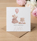 Vintage Mouse Birthday Card Personalised